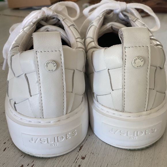 J/Slides Lightweight Dede White Platform Weave Sneakers. Size 6.5 - Picture 3 of 11